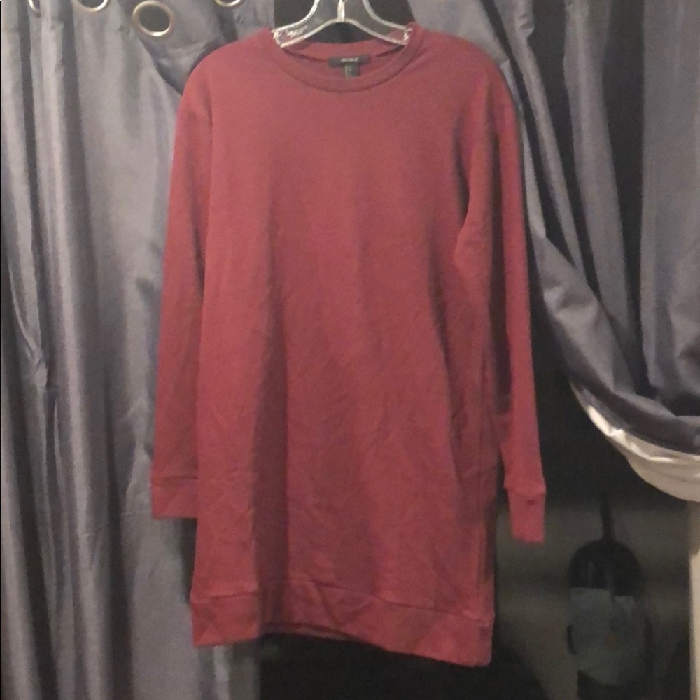 Maroon sweater dress